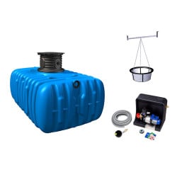 Kit récupérateur d'eau Habitat Premium Flat 3000 L