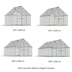 Serre de jardin Balance Argent Canopia