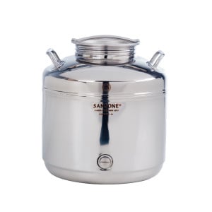 Fût inox alimentaire soudé La Nuova Sansone, 15 L