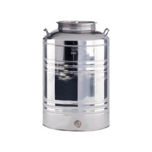 Fût inox alimentaire plié La Nuova Sansone, 100 L
