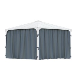 Rideaux gris Canopia pour tonnelles Palermo/Martinique/Milano 217 x 366 cm