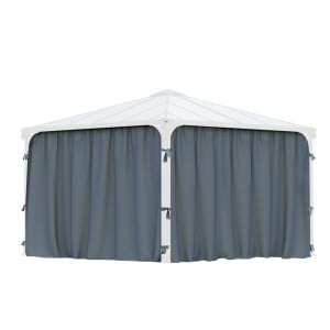 Rideaux gris Canopia pour tonnelles Palermo/Martinique/Milano 217 x 366 cm