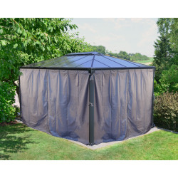 Rideaux gris Canopia pour tonnelles Martinique 4300 - 217 x 401 cm