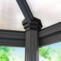 Tonnelle de jardin héxagonale en kit Roma Canopia - 359 x 414,5 cm