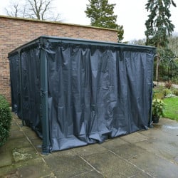 Rideaux gris Canopia pour tonnelles Martinique 5000 et Milano 4300 - 217 x 465 cm