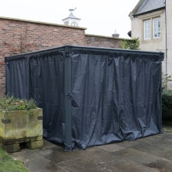 Rideaux gris Canopia pour tonnelles Martinique 5000 et Milano 4300 - 217 x 465 cm