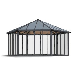 Tonnelle de jardin fermée en kit Garda Canopia 595 x 517 cm