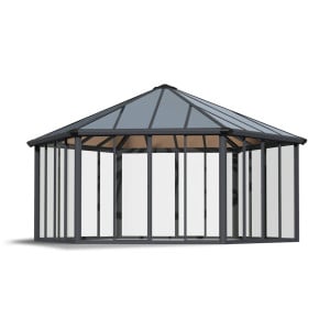 Tonnelle de jardin fermée en kit Garda Canopia 595 x 517 cm