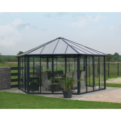 Tonnelle de jardin fermée en kit Garda Canopia 595 x 517 cm