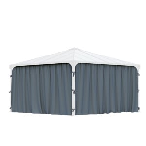 Rideaux gris Canopia pour tonnelle Palermo 4300 - 217 x 436 cm