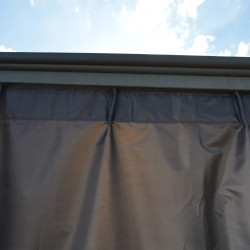 Rideaux gris Canopia pour tonnelle Palermo 4300 - 217 x 436 cm