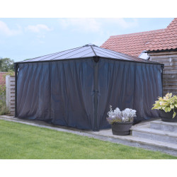 Rideaux gris Canopia pour tonnelle Palermo 4300 - 217 x 436 cm