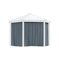 Rideaux gris Canopia pour tonnelle Roma - 217 x 232 cm