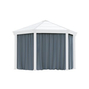 Rideaux gris Canopia pour tonnelle Roma - 217 x 232 cm