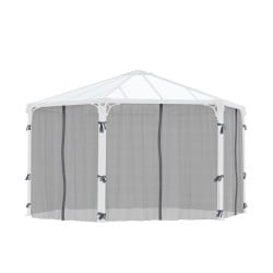 Filets gris Canopia pour tonnelle Roma - 217 x 232 cm