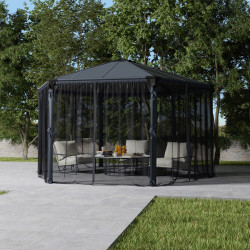 Filets gris Canopia pour tonnelle Roma - 217 x 232 cm