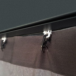 Rideaux gris Canopia pour tonnelles Dallas - 409 x 212 cm