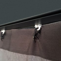Rideaux gris Canopia pour tonnelles Dallas - 440 x 212 cm