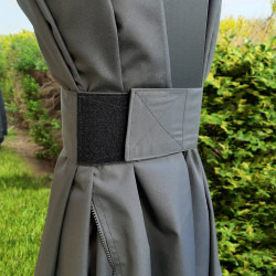 Rideaux gris Canopia pour tonnelles Dallas - 440 x 212 cm
