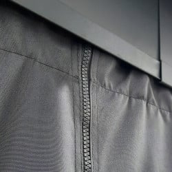 Rideaux gris Canopia pour tonnelles Dallas - 440 x 212 cm