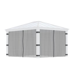 Filets gris Canopia pour tonnelle Dallas - 409 x 212 cm