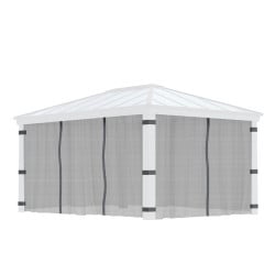 Filets gris Canopia pour tonnelle Dallas - 440 x 212 cm