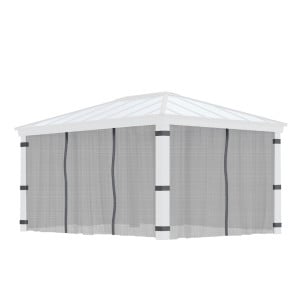 Filets gris Canopia pour tonnelle Dallas - 440 x 212 cm