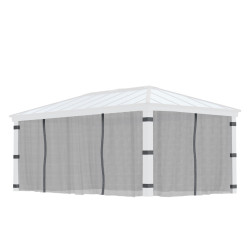 Filets gris Canopia pour tonnelle Dallas - 507 x 212 cm