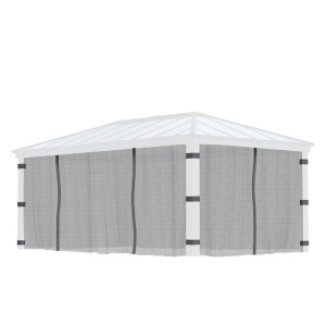 Filets gris Canopia pour tonnelle Dallas - 507 x 212 cm