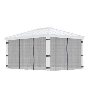 Filets gris Canopia pour tonnelles Dallas - 466 x 212 cm