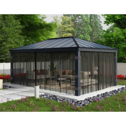 Filets gris Canopia pour tonnelles Dallas - 466 x 212 cm