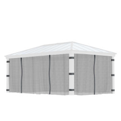 Filets gris Canopia pour tonnelles Dallas - 533 x 212 cm