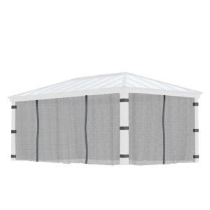 Filets gris Canopia pour tonnelles Dallas - 533 x 212 cm
