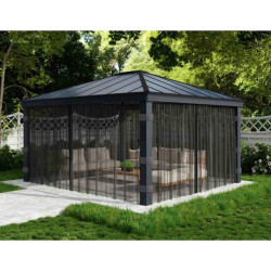 Filets gris Canopia pour tonnelles Dallas - 533 x 212 cm