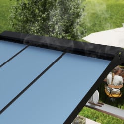 Abri barbecue Austin Canopia, Aluminium noire - 180 x 284 cm (RUPTURE DE STOCK ?)