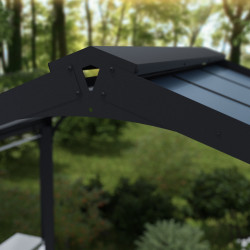Abri barbecue Austin Canopia, Aluminium noire - 180 x 284 cm (RUPTURE DE STOCK ?)