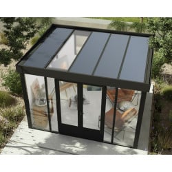 Studio de jardin Copenhague Canopia,Aluminium et WPC noire - 287 x 351 cm
