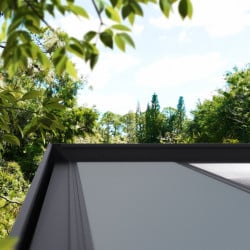Studio de jardin Copenhague Canopia,Aluminium et WPC noire - 287 x 351 cm
