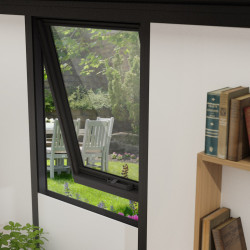 Studio de jardin Copenhague Canopia,Aluminium et WPC noire - 287 x 351 cm
