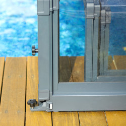 Abri piscine téléscopique Majorca Canopia, Grise - 457 x 670 cm