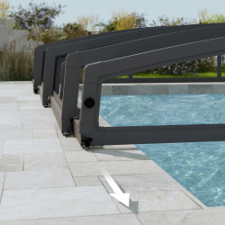 Abri piscine téléscopique Majorca Canopia, Grise - 457 x 670 cm
