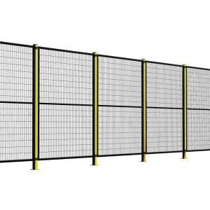 Clôture en panneau grillagé de protection machine - Usine Moreda Safety Heavy - Noir et jaune