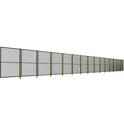 Clôture en panneau grillagé de protection machine - Usine Moreda Safety Heavy - Noir et jaune
