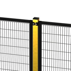 Clôture en panneau grillagé de protection machine - Usine Moreda Safety Heavy - Noir et jaune