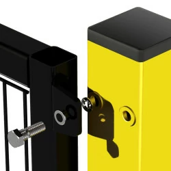 Clôture en panneau grillagé de protection machine - Usine Moreda Safety Heavy - Noir et jaune