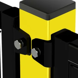 Clôture en panneau grillagé de protection machine - Usine Moreda Safety Heavy - Noir et jaune