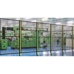 Clôture en panneau grillagé de protection machine - Usine Moreda Safety Heavy - Noir et jaune