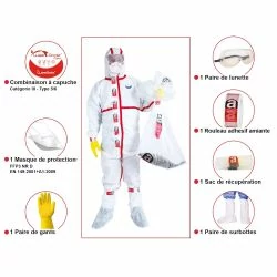 Kit de protection jetable contre l'amiante Weesafe