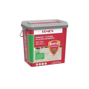 Mortier joints pour dalles céramiques ou naturelles et pavés de pierre Rompox Ecofine, seau de 12,5 kg