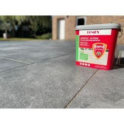 Mortier joints pour dalles céramiques ou naturelles et pavés de pierre Rompox Ecofine, seau de 12,5 kg